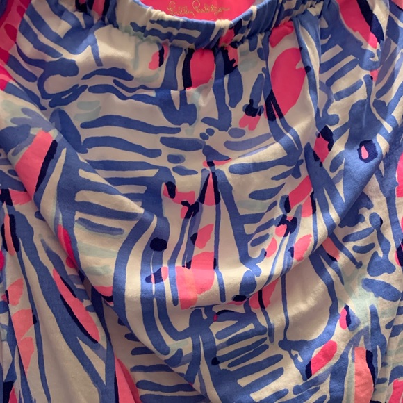 Lilly Pulitzer Ritz Romper Blue Haven Pop Up Red Right Return Size XXS - Picture 11 of 13